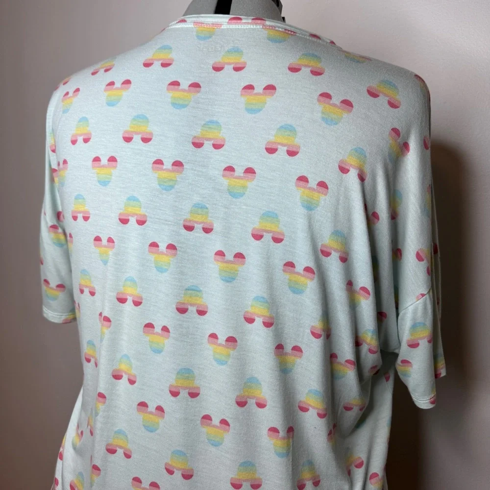 Disney Blue Rainbow Pajama Top